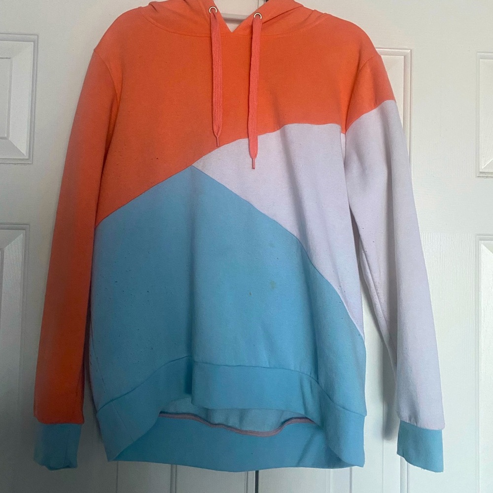 Large Tri color hoodie